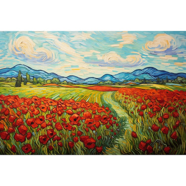peinture moderne coquelicot